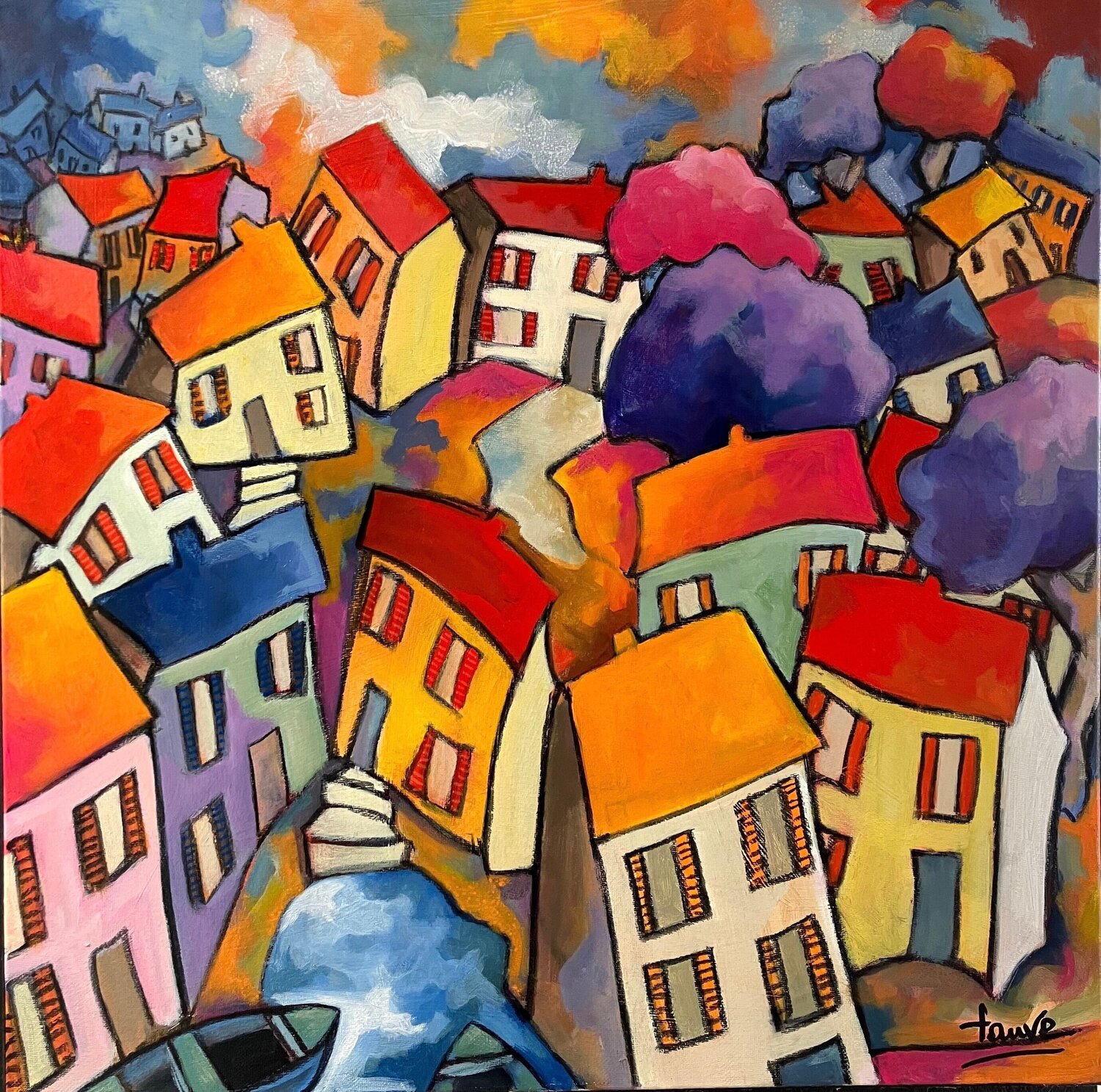 Promenade Fauve Origineel schilderij te koop