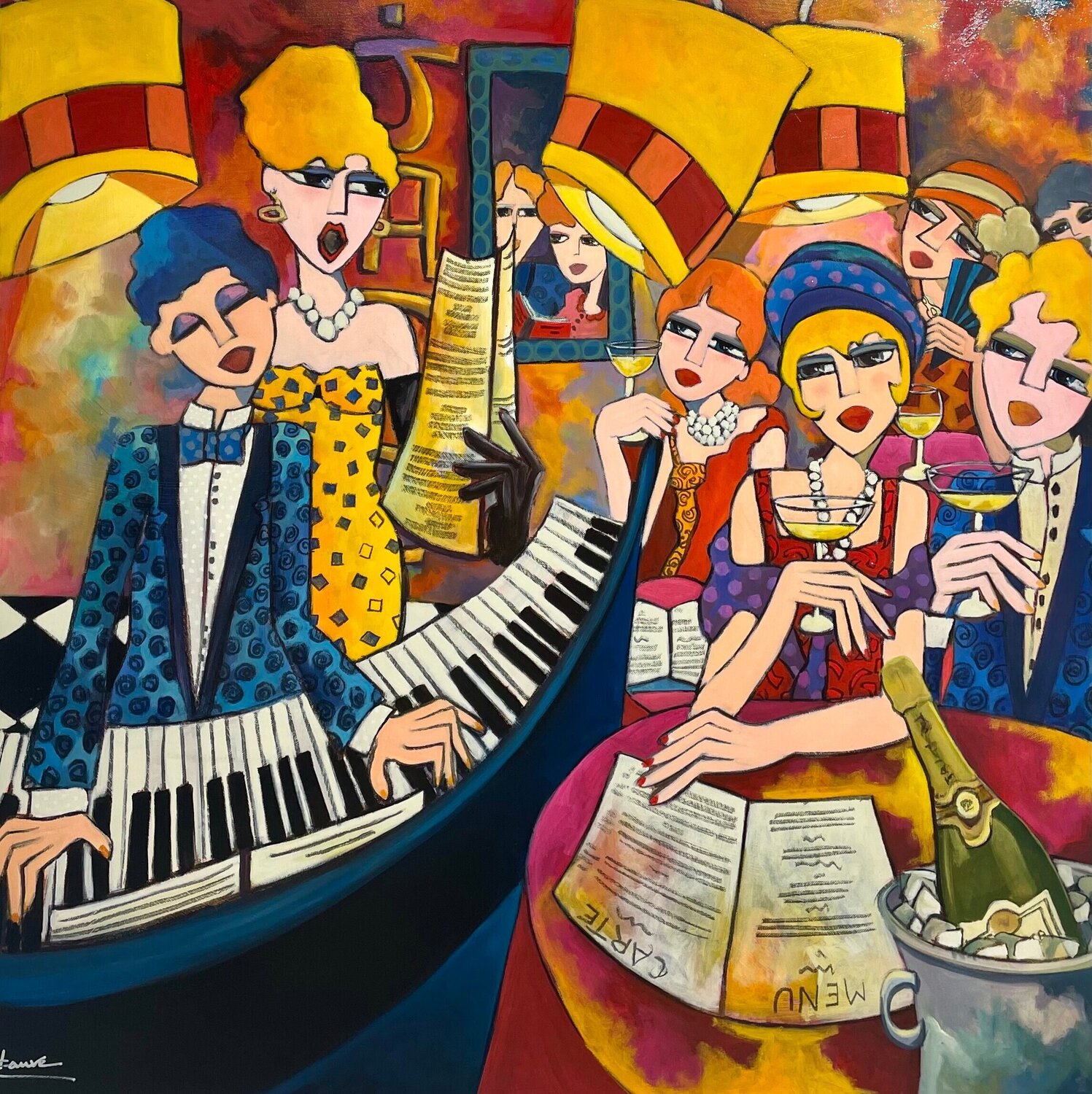 Harmonie et plaisir Fauve Dipinto originale in vendita