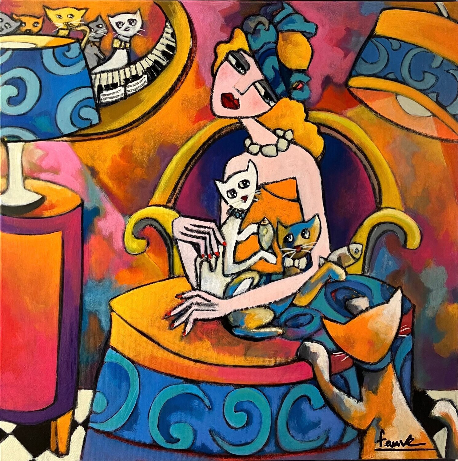 Petits polissons Fauve Origineel schilderij te koop