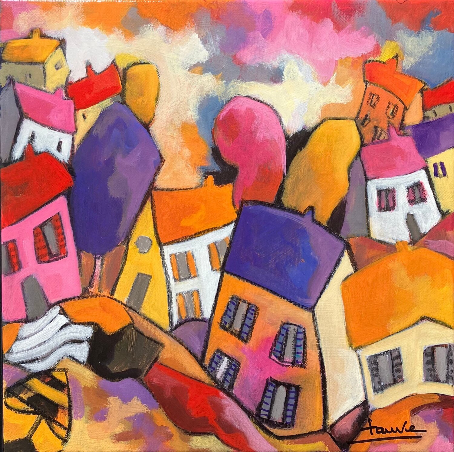 Voyage voyage Fauve Dipinto originale in vendita