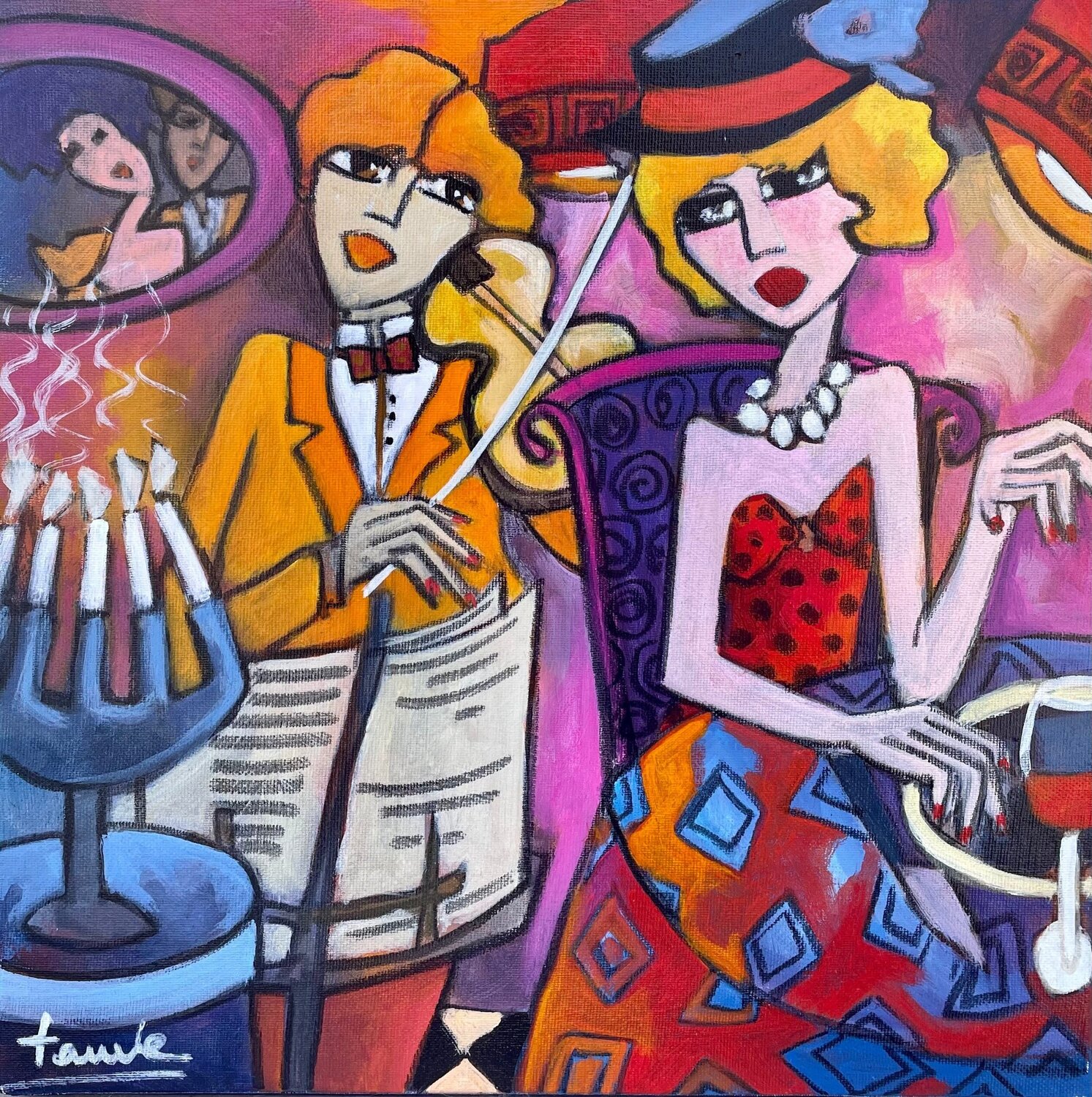 Plaisir en musique Fauve Dipinto originale in vendita