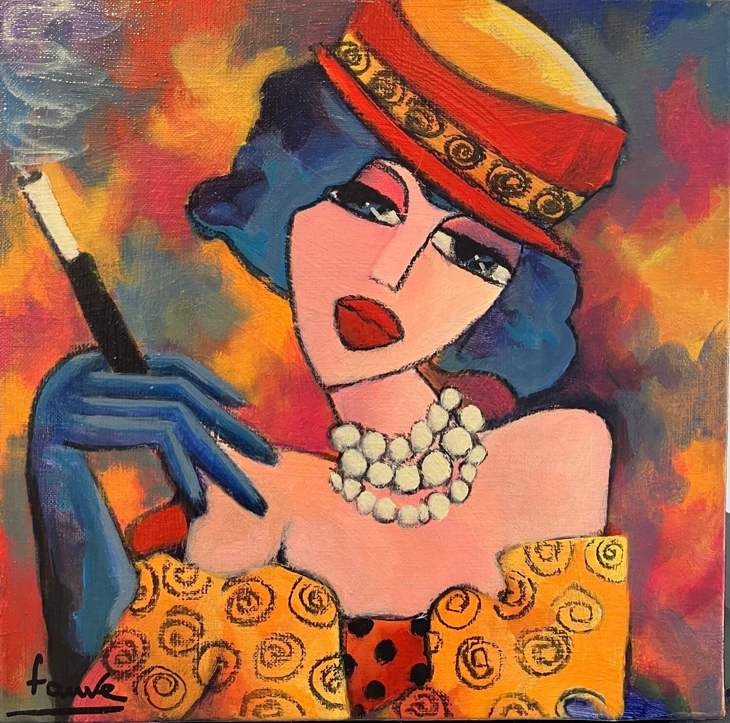 Mystérieuse Fauve Dipinto originale in vendita