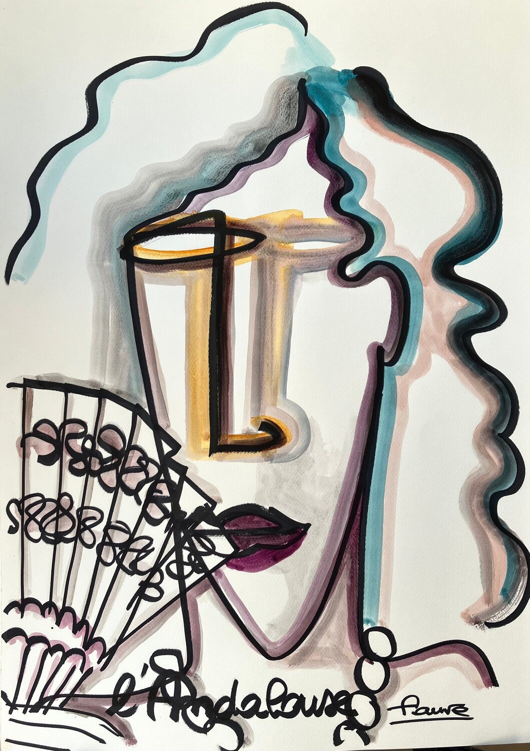 L'andalouse  Fauve Original painting for sale