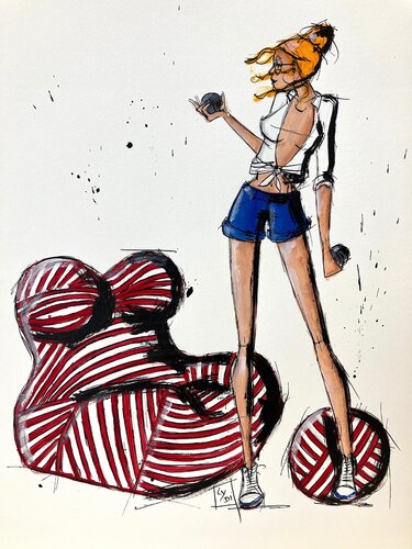 Fauteuil UP 6 Gaetano Pesce van Lydia Delectorskaya, Schilderij te koop op Singulart