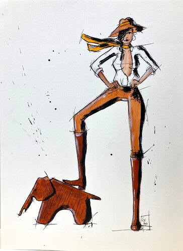 Elephant Charles & Ray Eames van Lydia Delectorskaya, Schilderij te koop op Singulart