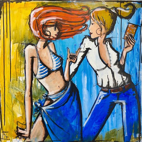 Tu n'es pas encore prête pour aller au théâtre by Lydia Delectorskaya, Painting for Sale on Singulart