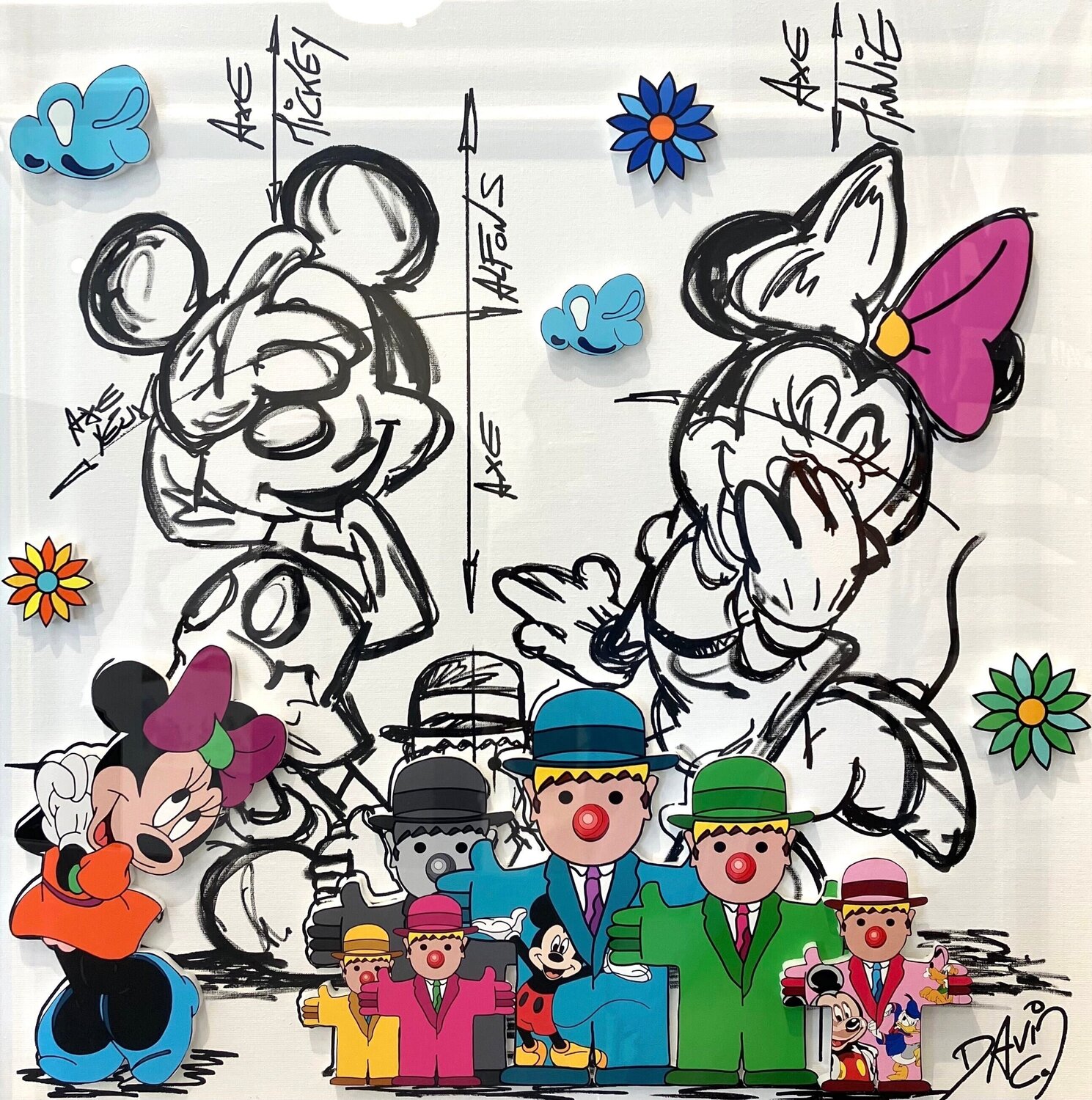Mickey DI David Cumps Original painting for sale