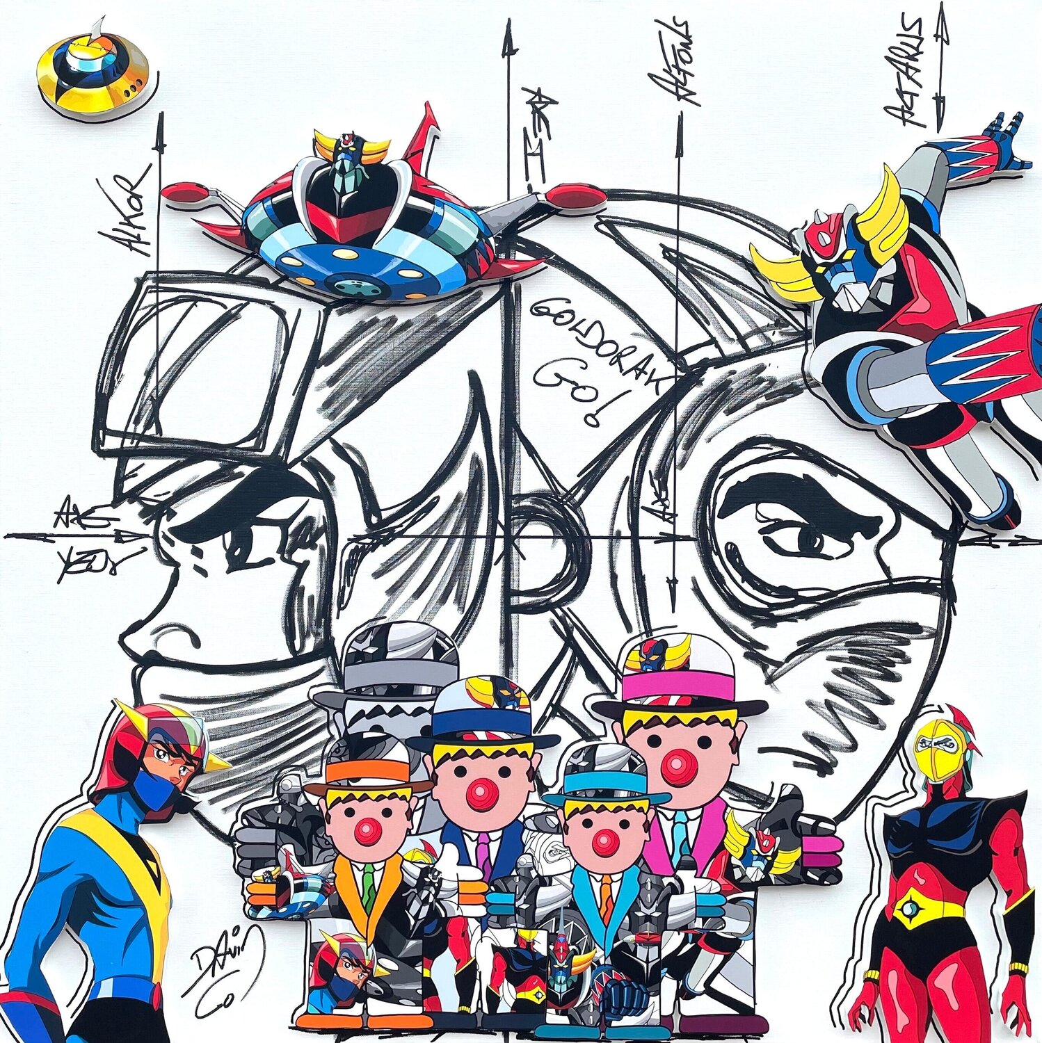 Goldo Story I David Cumps Dipinto originale in vendita