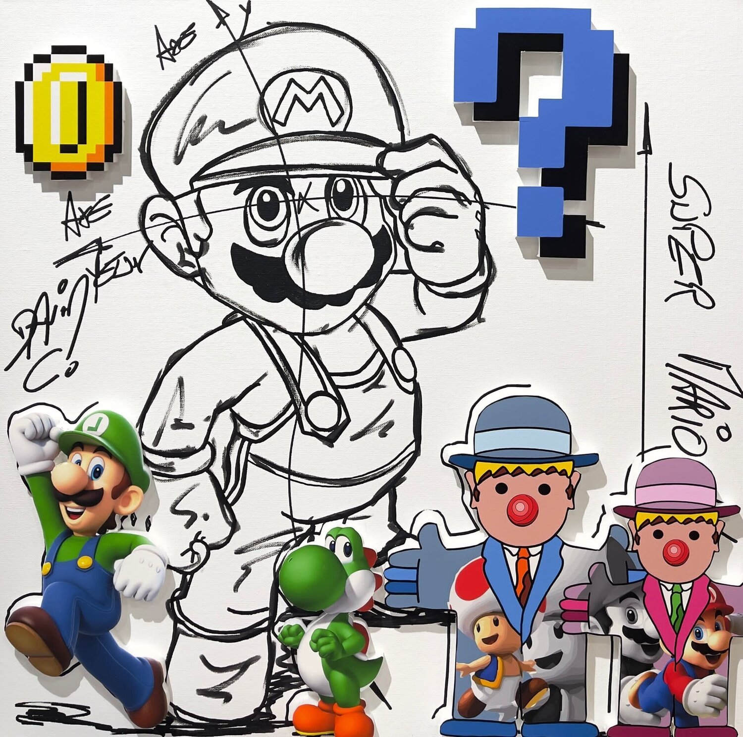 Mario Pix Série II David Cumps Dipinto originale in vendita