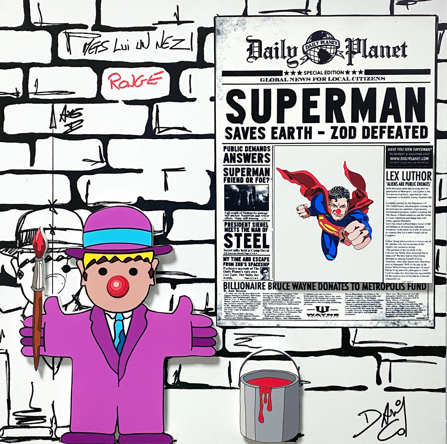 Mets lui un nez I David Cumps Dipinto originale in vendita