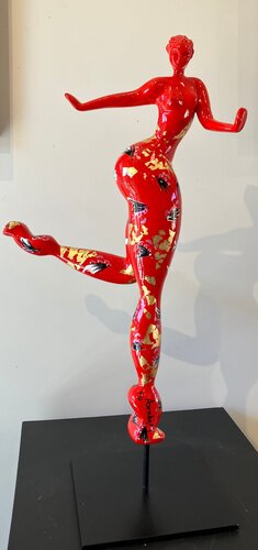 Attitude rouge von Francoise Abraham, Malerei kaufen auf Singulart