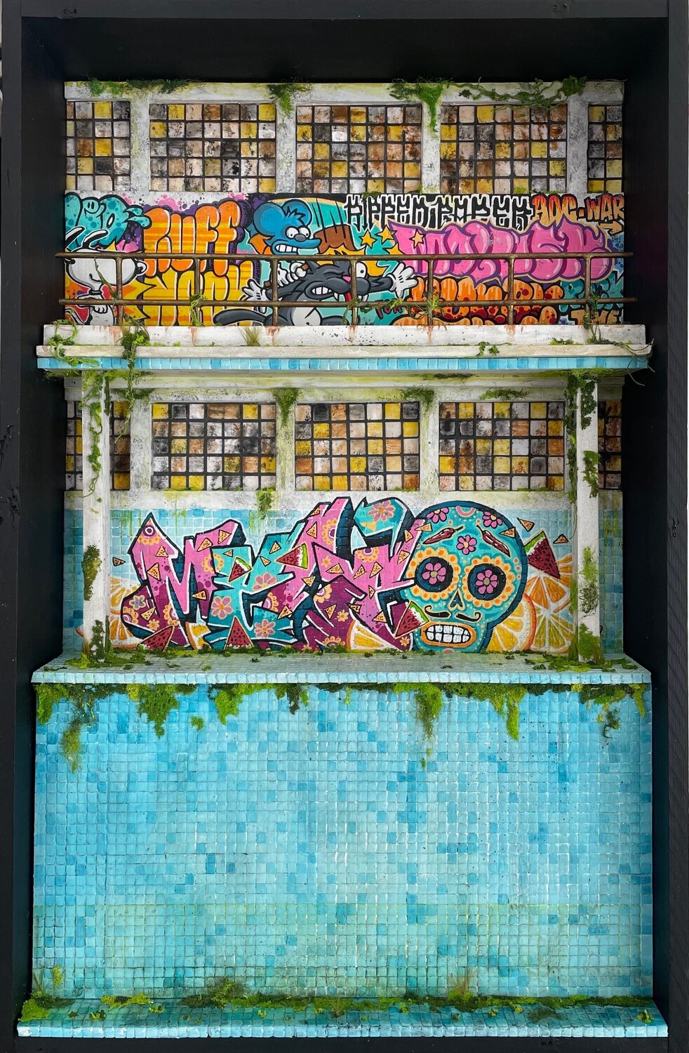 Swimming pool Meleo Originalgemälde zu verkaufen