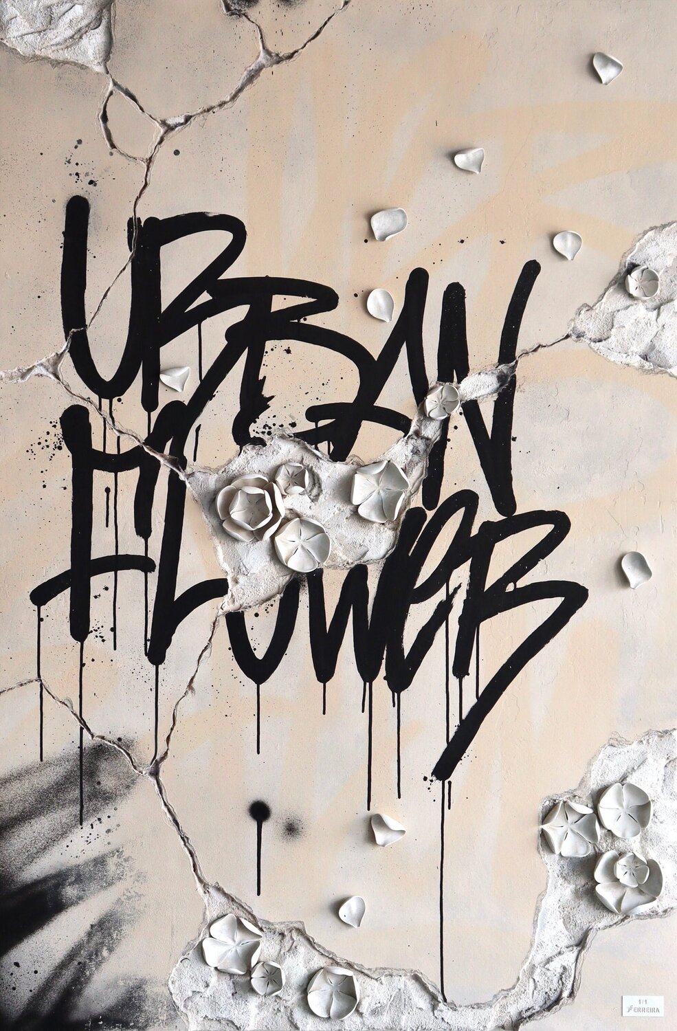 Urban Flowers Jeremy Ferreira Dipinto originale in vendita