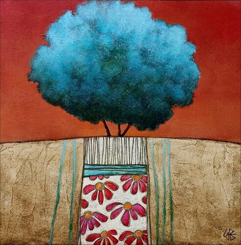 Quand je pense aux jours d'été van Géraldine Bandiziol, Schilderij te koop op Singulart