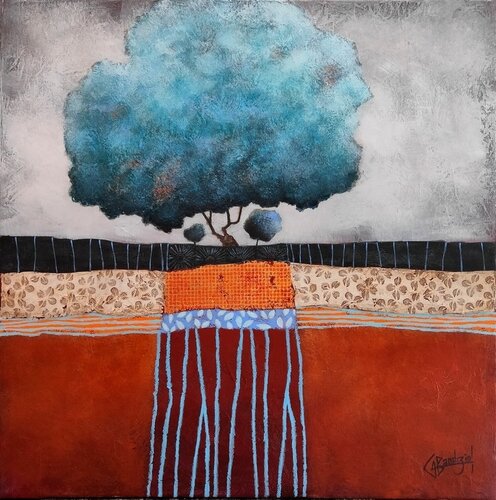 Loin du bruit du monde van Géraldine Bandiziol, Schilderij te koop op Singulart