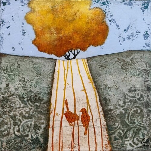 Aller simple pour le bonheur van Géraldine Bandiziol, Schilderij te koop op Singulart