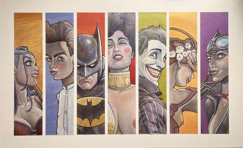 Comic Strip et Art Nouveau de Xavier Marabout, Pintura a la venta en Singulart