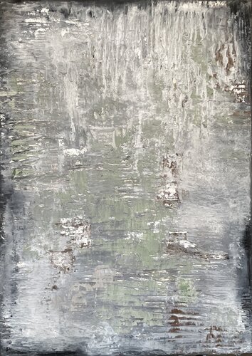 Palimpseste — Green Mist 1 van Laurence Thomas-Thiebau, Schilderij te koop op Singulart