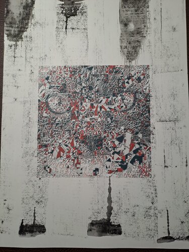 Inkstone bwr cat di Nina Florence Juncker, Opera su carta in vendita su Singulart