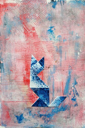 Tangram Katze 1 van Nina Florence Juncker, Werk op papier te koop op Singulart