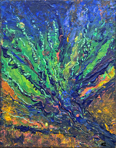 Earth Top View 007 - Sacha Lena Russland 72°42'N 127°E von Siegmar Ahlvers, Malerei kaufen auf Singulart