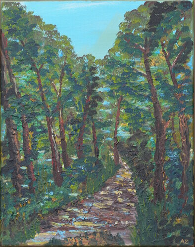 Waldweg von Siegmar Ahlvers, Malerei kaufen auf Singulart