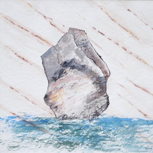 Marmo nero di Carrara - Schwarzer Marmor aus Carrara by Siegmar Ahlvers, Painting for Sale on Singulart