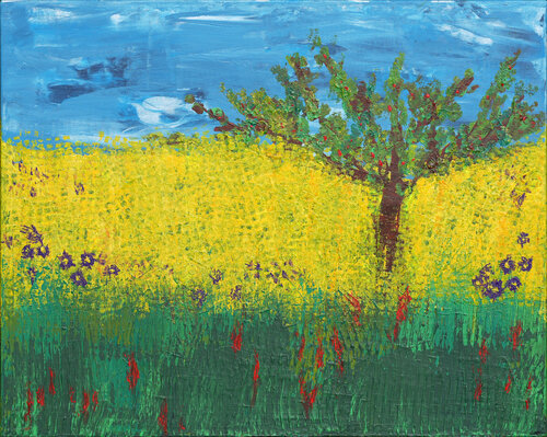 Rapsfeld mit Blüten by Siegmar Ahlvers, Painting for Sale on Singulart