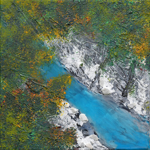 Hokitika Gorge Szene 01 de Siegmar Ahlvers, Pintura a la venta en Singulart