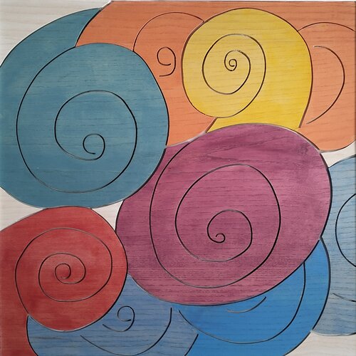 Composizione N. 36,  1/9 “Limoges. Le marché. La grande nouvelle“ von Lino Spada, Malerei kaufen auf Singulart