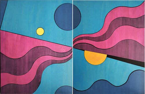 Composizione N. 37 (A+B) "Das Lied von der Erde" by Lino Spada, 회화 for Sale on Singulart