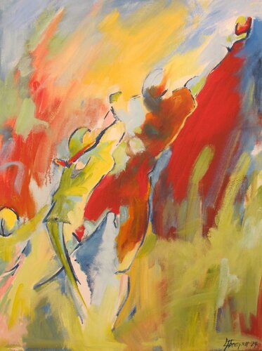 Clash of the Titans by Leah Thompson, Painting for Sale on Singulart