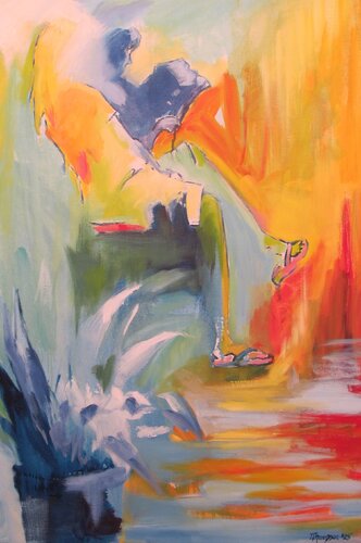 Polite Conversation by Leah Thompson, Painting for Sale on Singulart