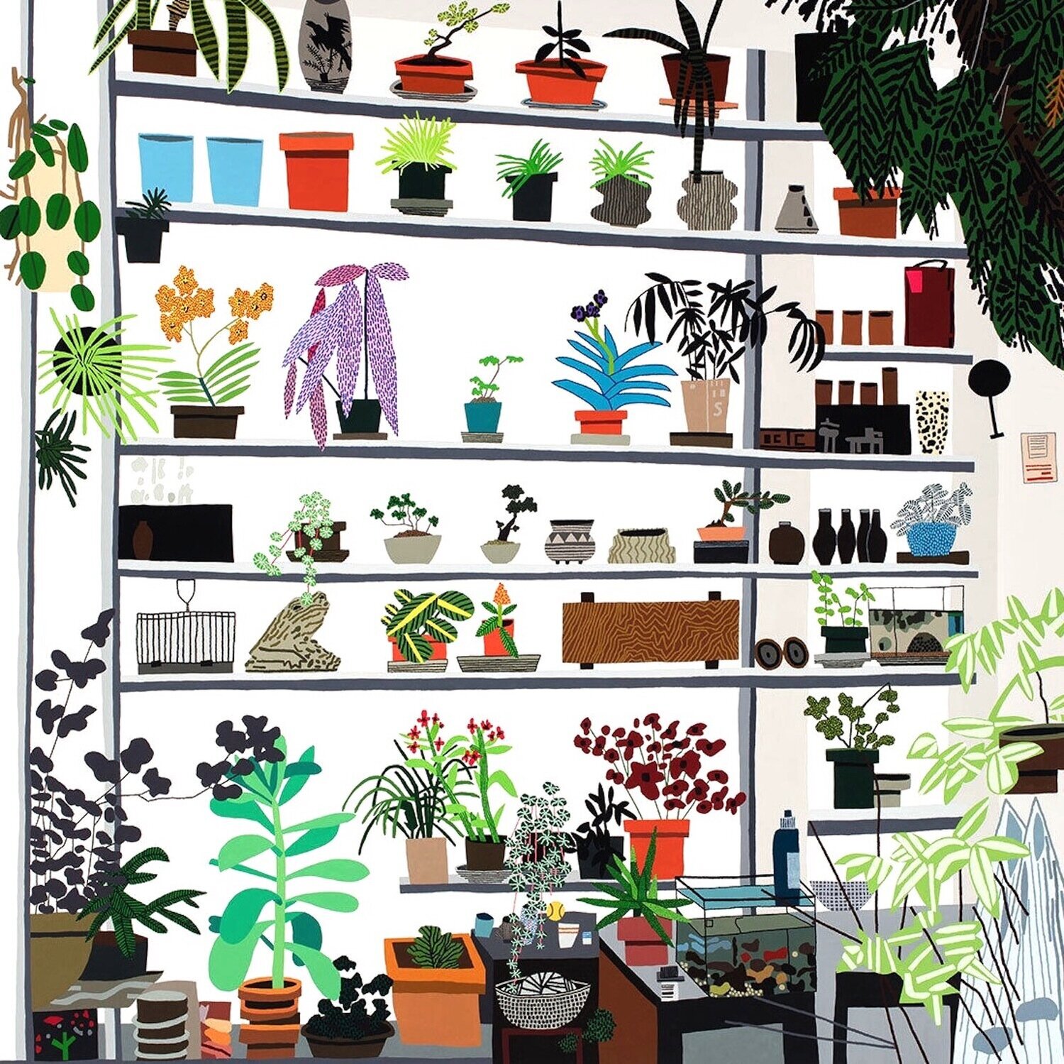 Large Shelf Still Life Jonas Wood Stampa in vendita