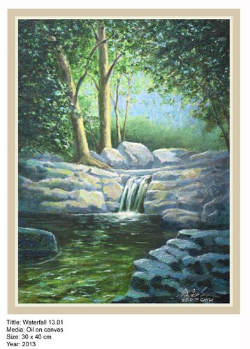 Waterfall 13.01 by Eddie Chiu, Painting for Sale on Singulart