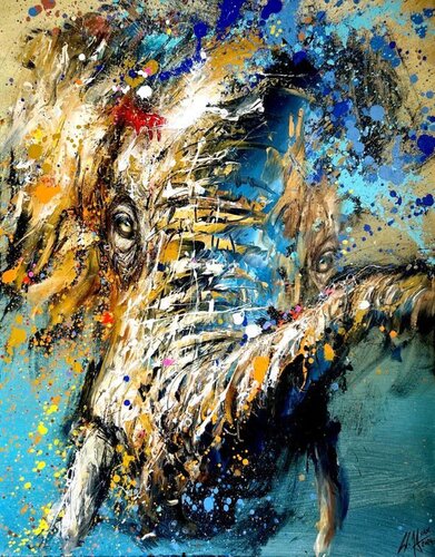 Urban Elephant  van SAX, Schilderij te koop op Singulart