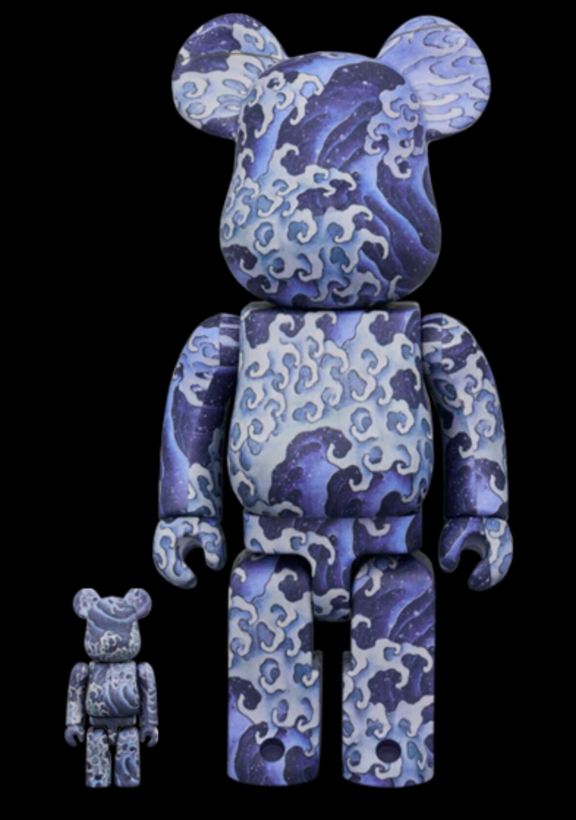 BEARBRICK 100% & 400% Masculine Waves Katsushika Hokusai