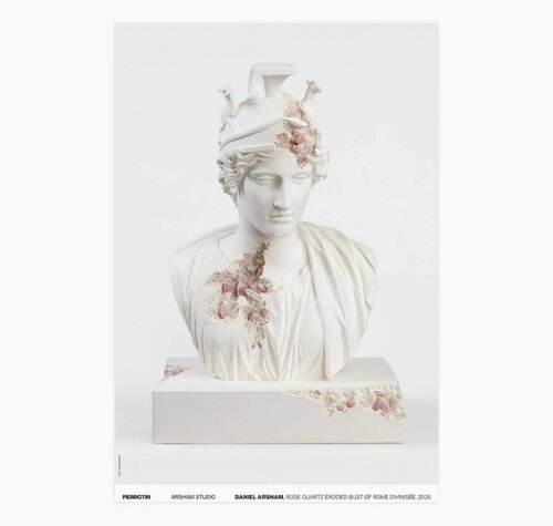 ROSE QUARTZ ERODED BUST OF ROME DIVINISÉE von Daniel Arsham, Druck kaufen auf Singulart