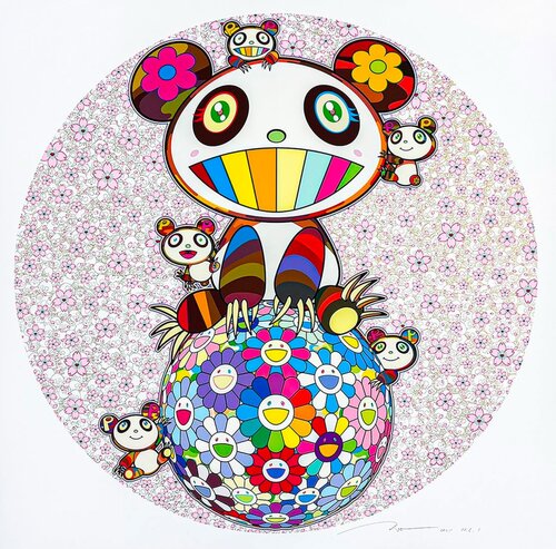 Happiness of a Spring Day. Panda Mother and Baby ( The joy of a spring day. Panda mother and baby ) par Takashi Murakami, Édition en vente sur Singulart