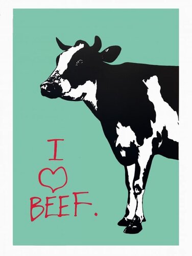 I Love Beef von Blek le Rat, Druck kaufen auf Singulart