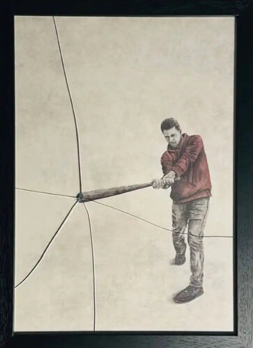 Smash (Red) de Andrew Scott, Impresión a la venta en Singulart