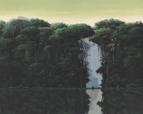 Meditador en la orilla by Tomás Sánchez, Print for Sale on Singulart