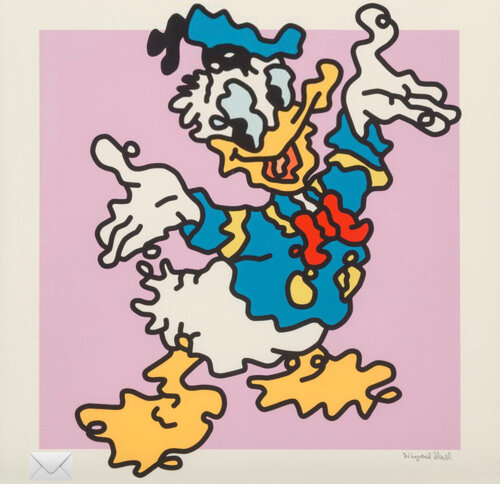 Wiggle Duck (Pink, Donald Duck) van Wizard Skull, Afdruk te koop op Singulart
