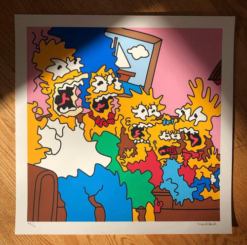 The last scream of 2020 (Simpsons) by Wizard Skull, 인쇄 for Sale on Singulart