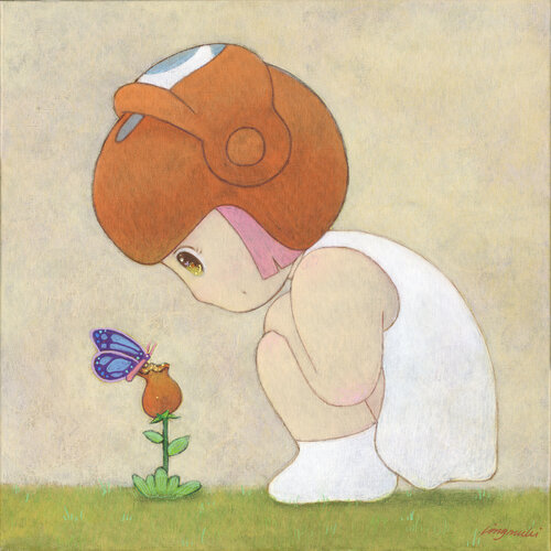 Hello Butterfly van Lingmuki, Schilderij te koop op Singulart