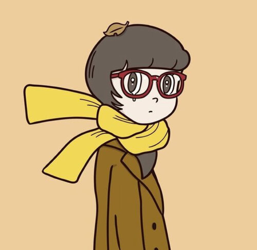 Eyewater Four Seasons ( Autumn, scarf, yellow) von YUYA HASHIZUME, Druck kaufen auf Singulart