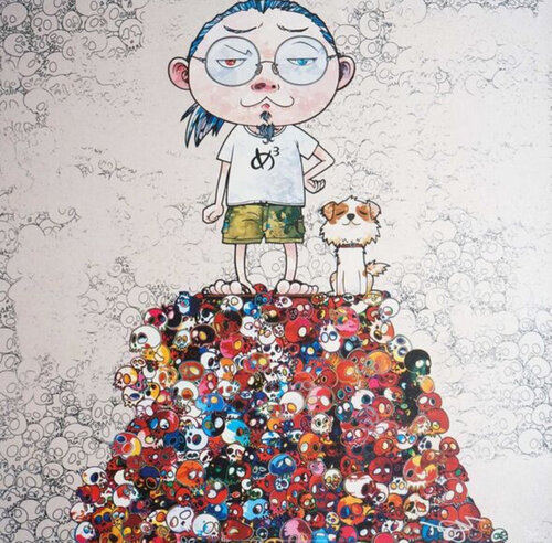 Pom & Me on the Red Mound of the Dead van Takashi Murakami, Afdruk te koop op Singulart