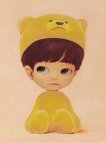 Sitting Bear ( Yellow, Boy) by Mayuka Yamamoto, Print for Sale on Singulart