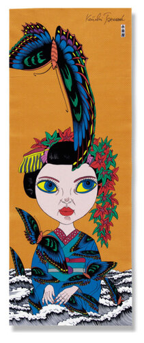 Dusk with butterflies ( Tenugui Towel ) by Keiichi Tanaami, Textile for Sale on Singulart