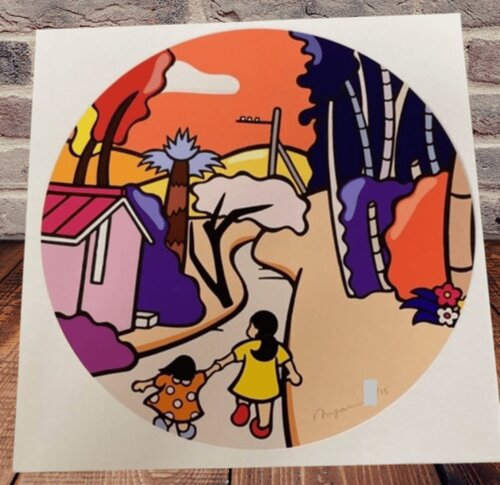 Village Path von Ayairo, Druck kaufen auf Singulart